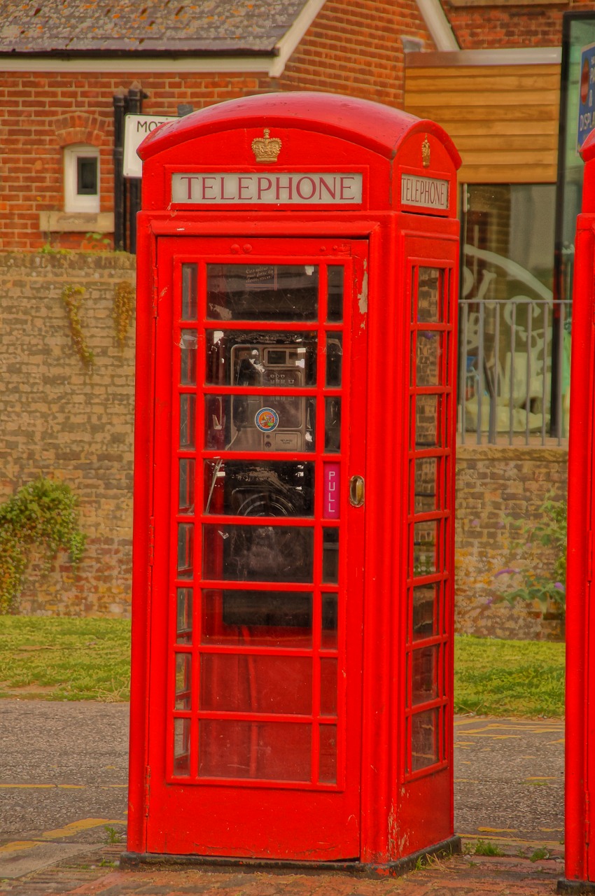telephone booth red free photo
