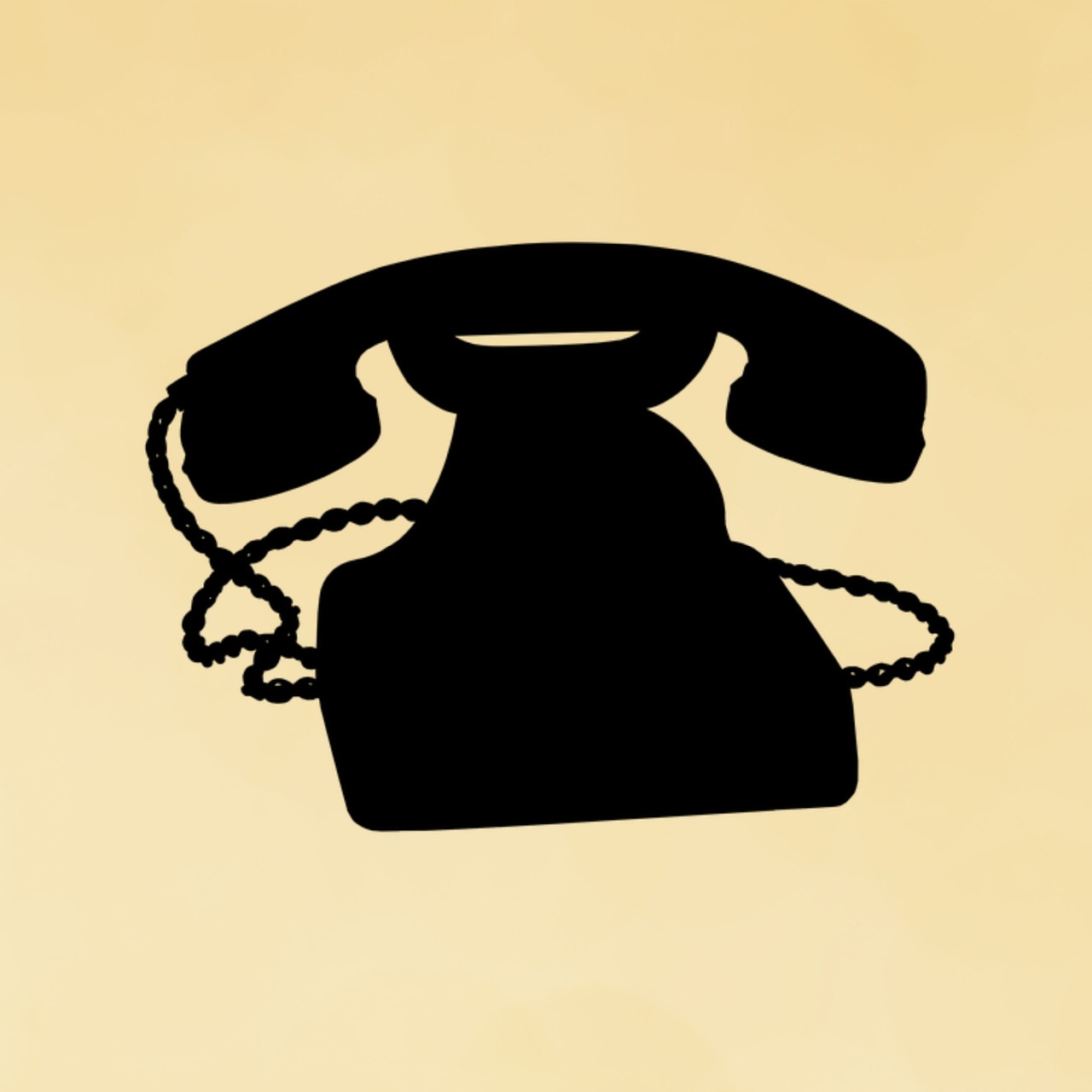 telephone black sticker free photo