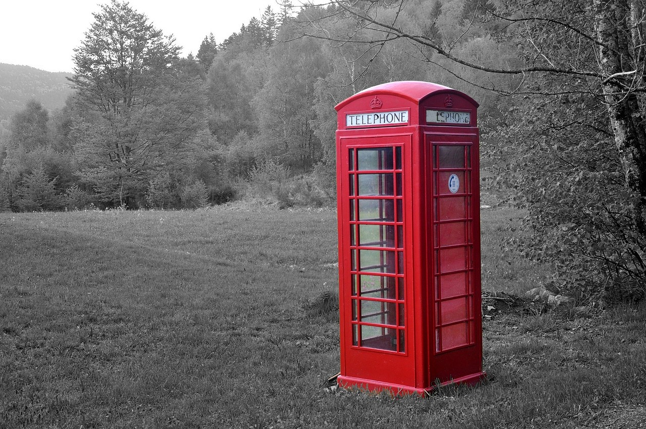 telephone booth the scenery phone free photo