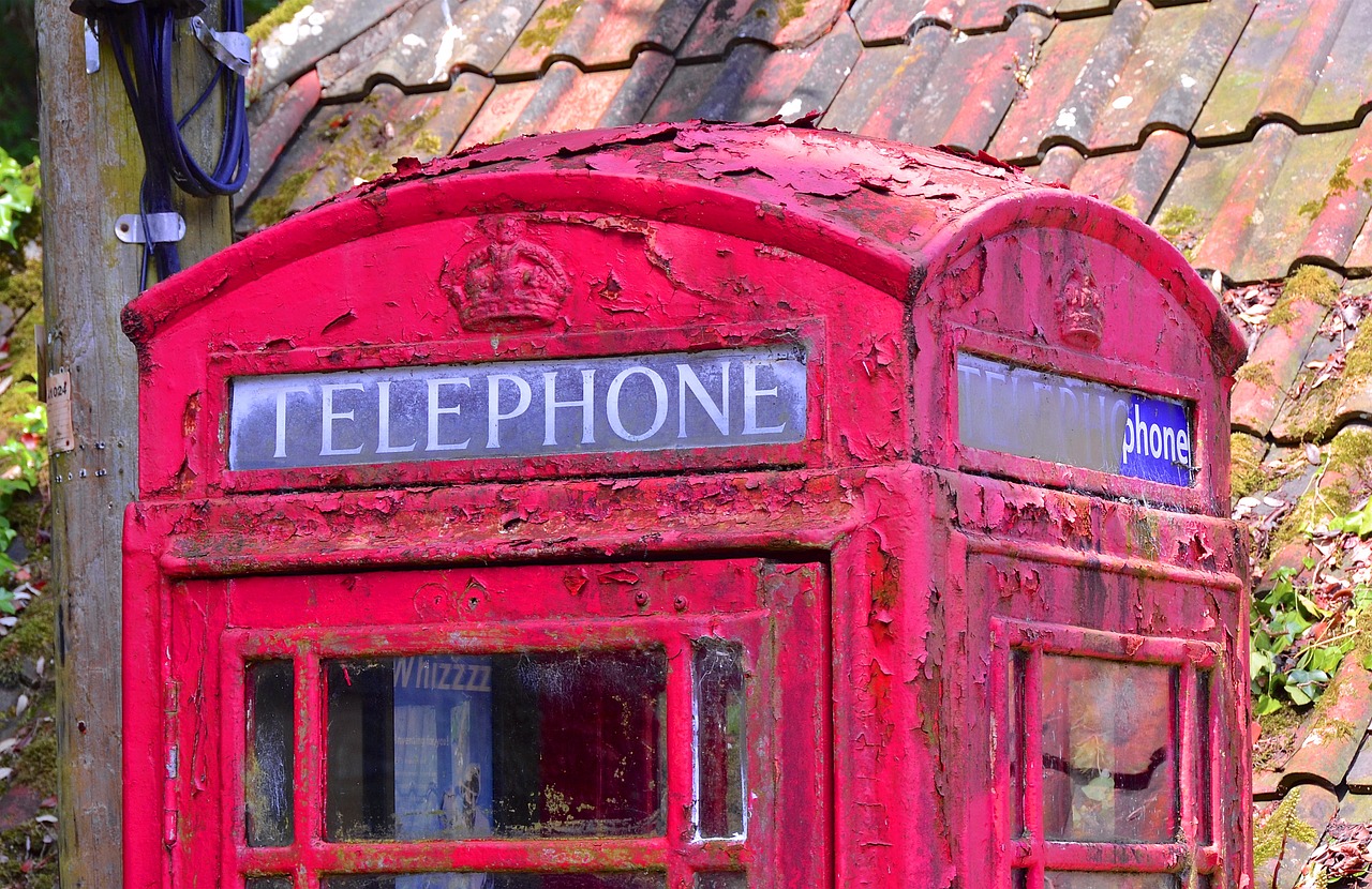 telephone box  old  communication free photo