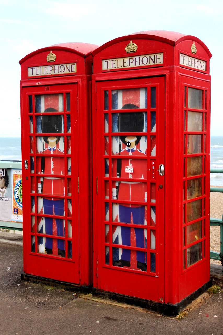 telephone boxes red english free photo