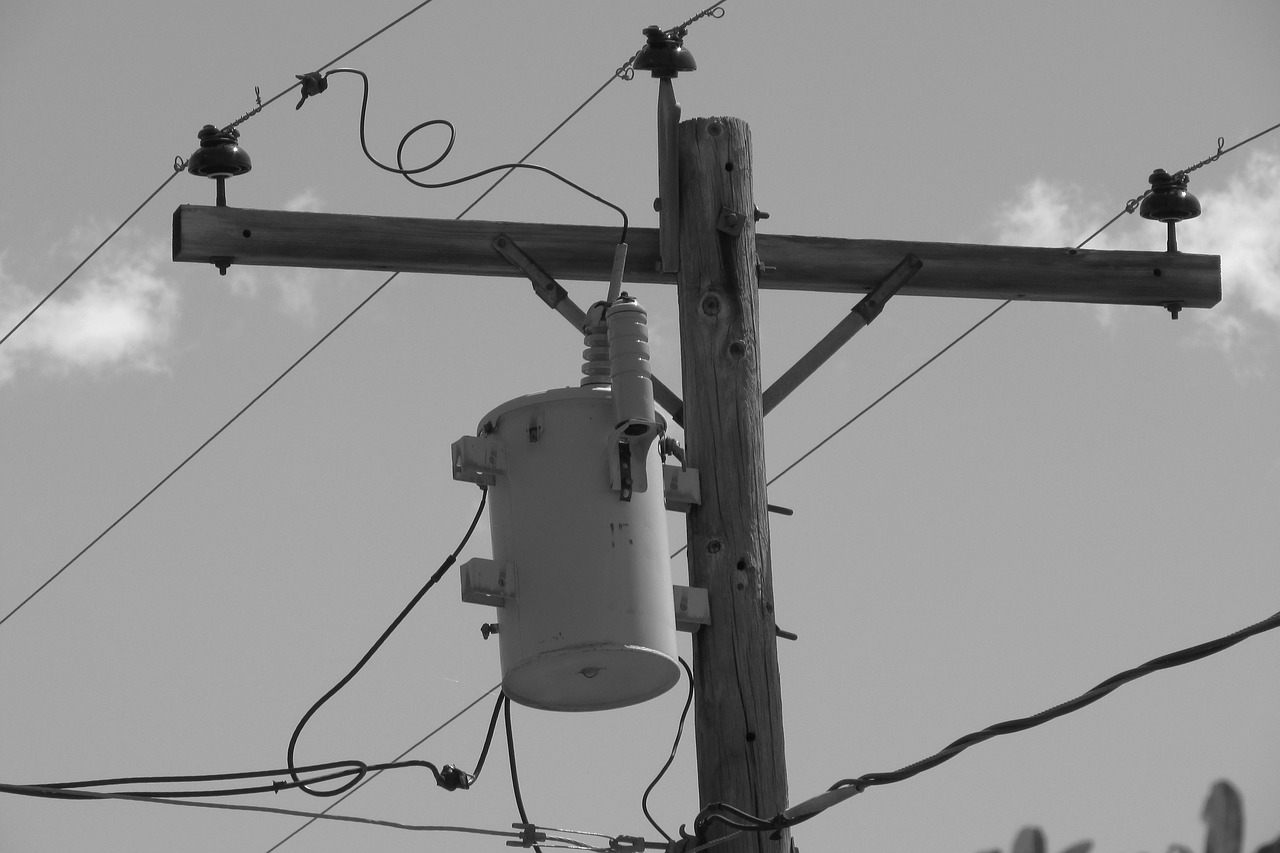 telephone pole transformer electricity free photo