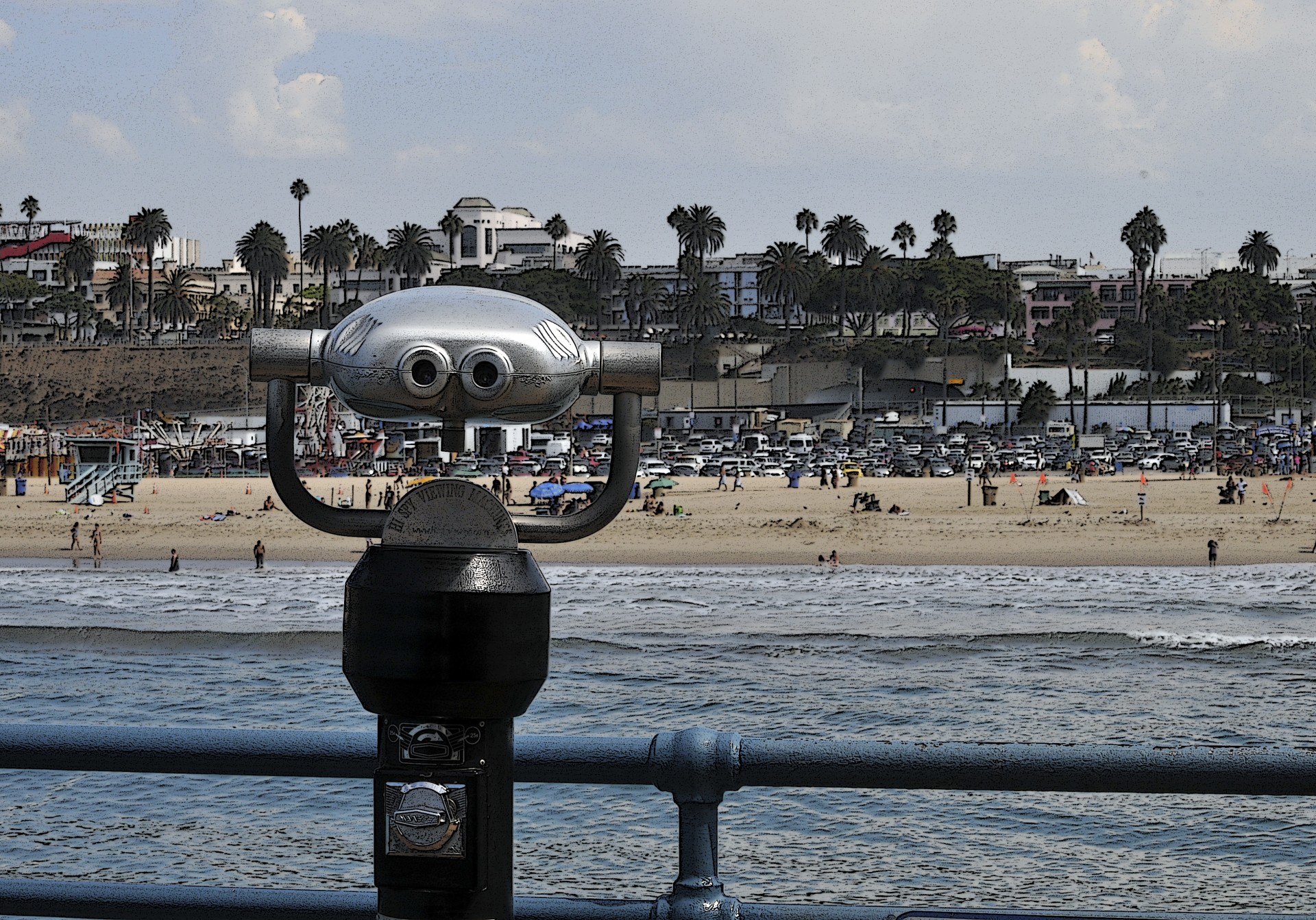 telescope santa monica california free photo