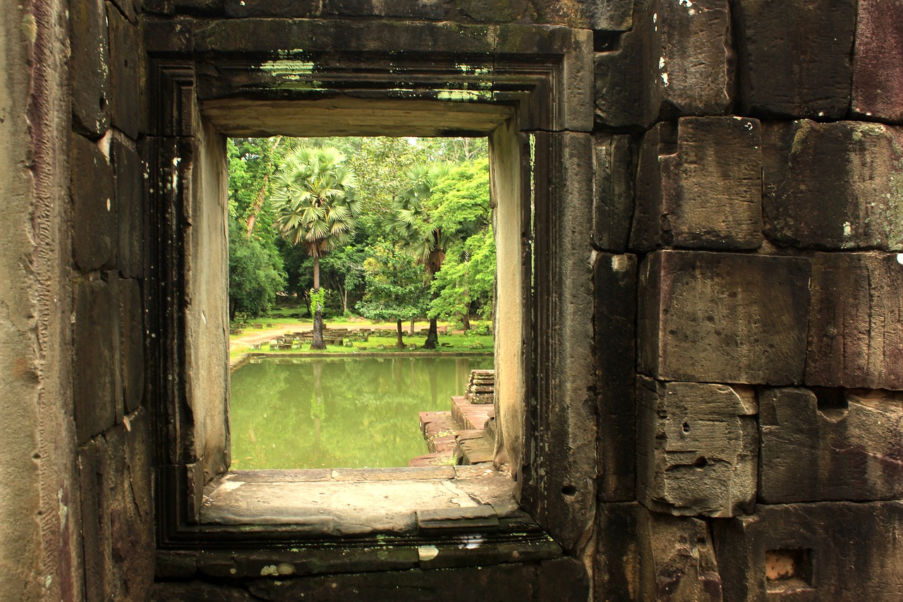 temple angkor watt ruins free photo