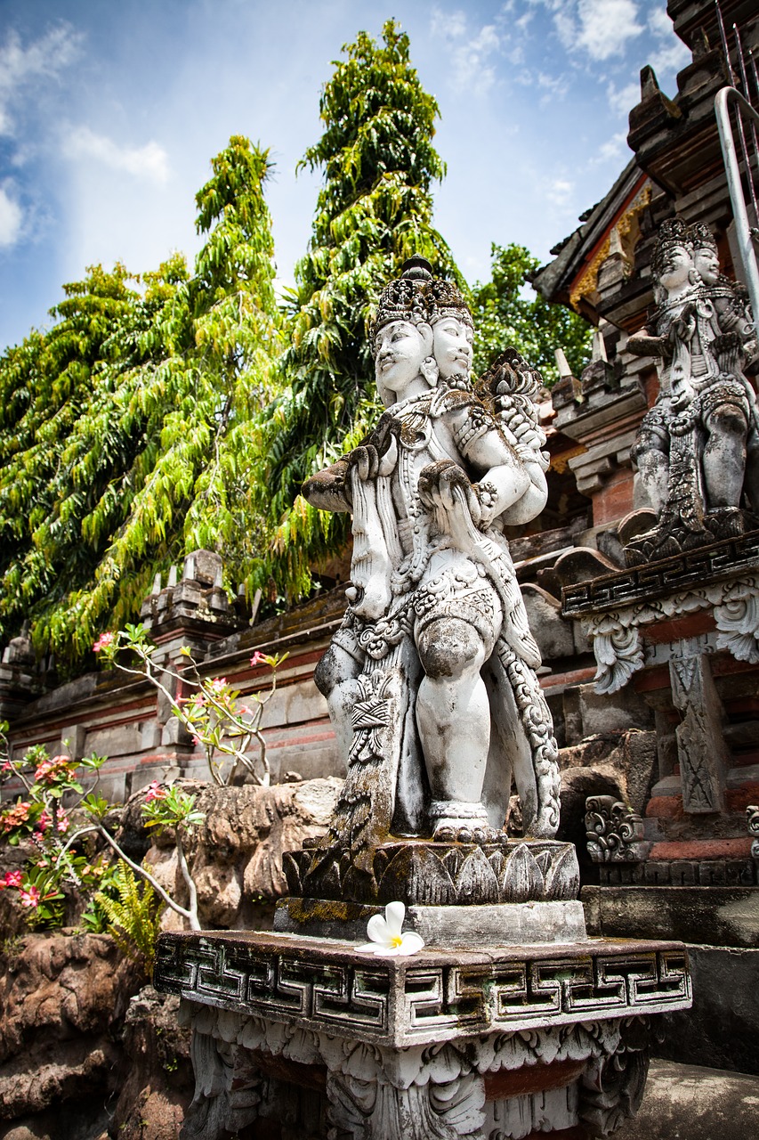 temple statue stone figure free photo