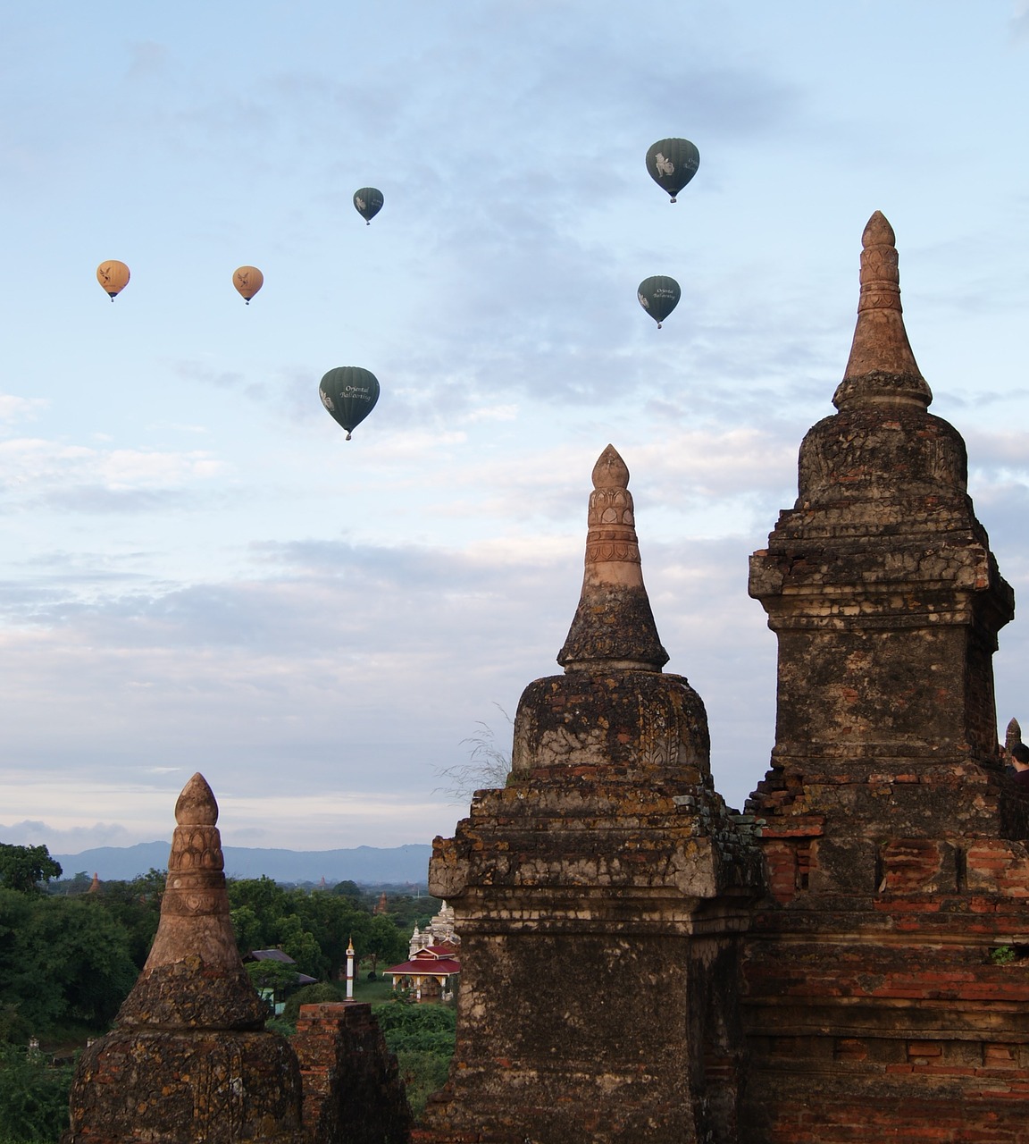 temple balloon bagan free photo