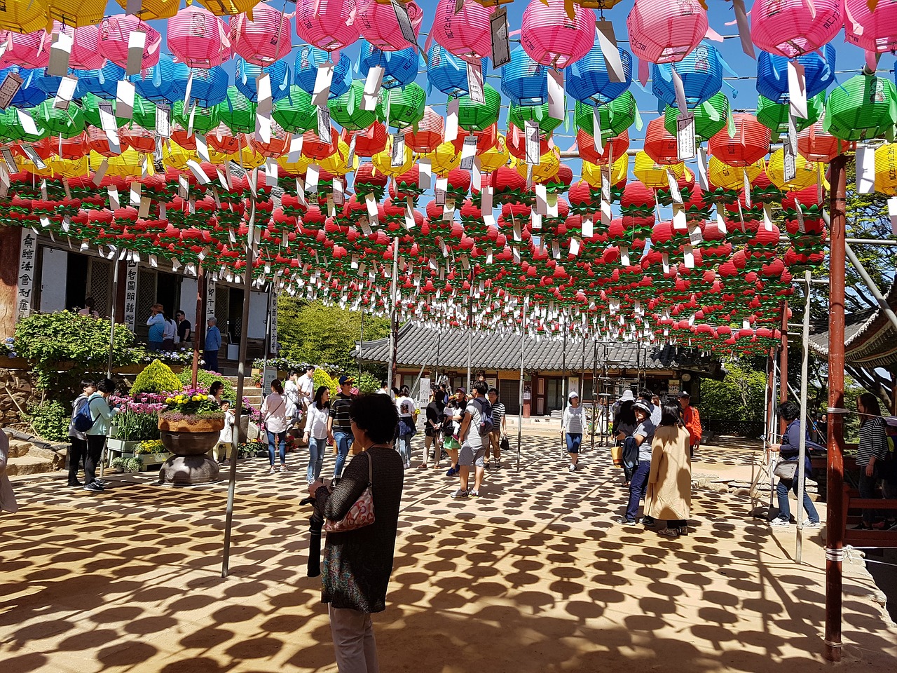 temple lantern republic of korea free photo