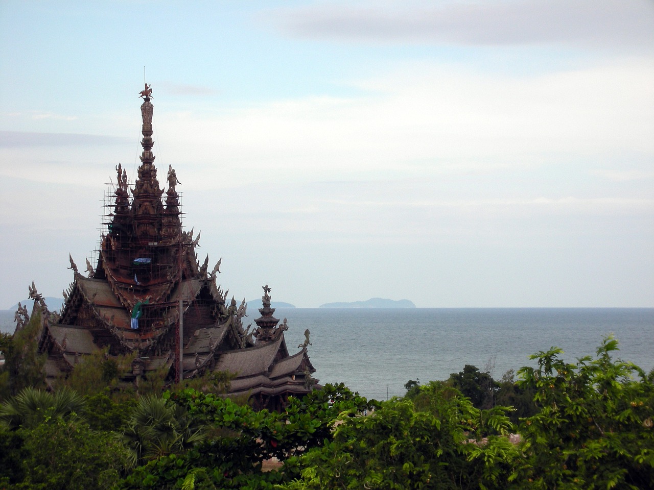 temple ocean thailand free photo