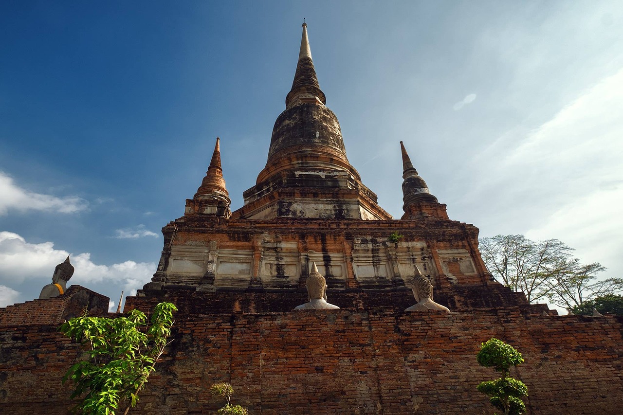 temple measure ayutthaya free photo