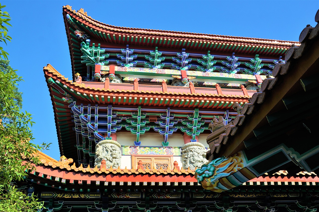 temple pagoda roof free photo