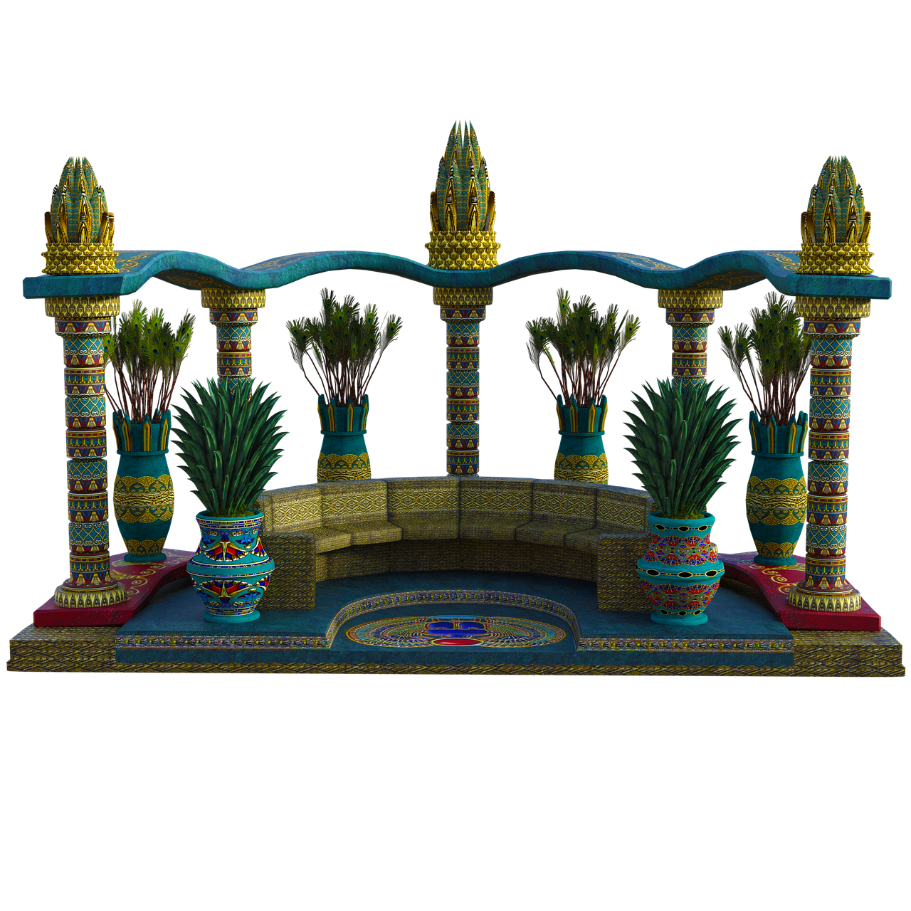 temple  3d  colorful free photo