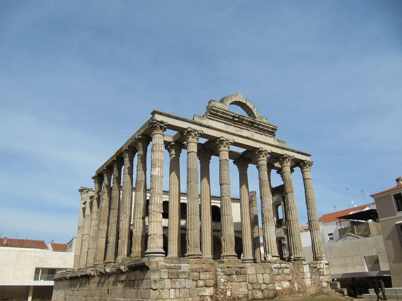 temple merida roman empire free photo