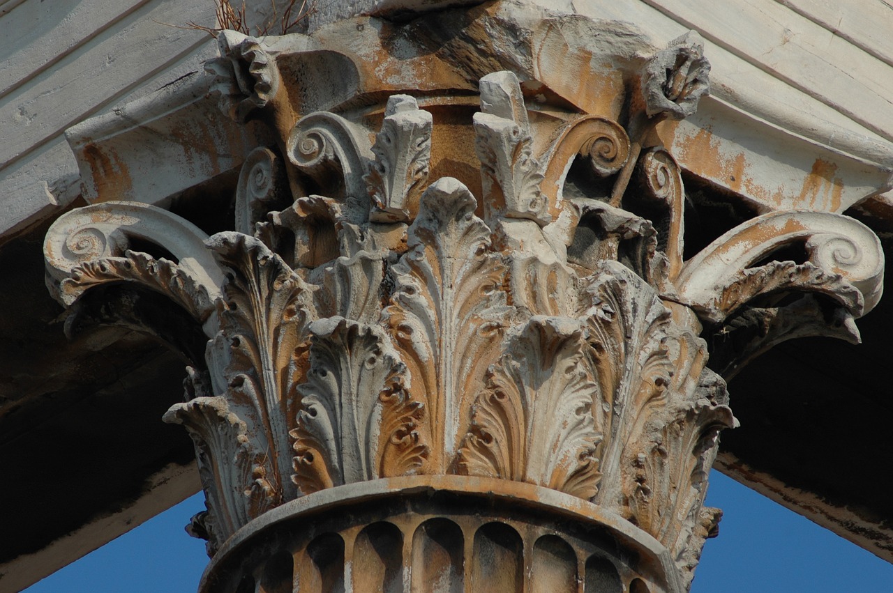 temple athens  capital  corinth free photo