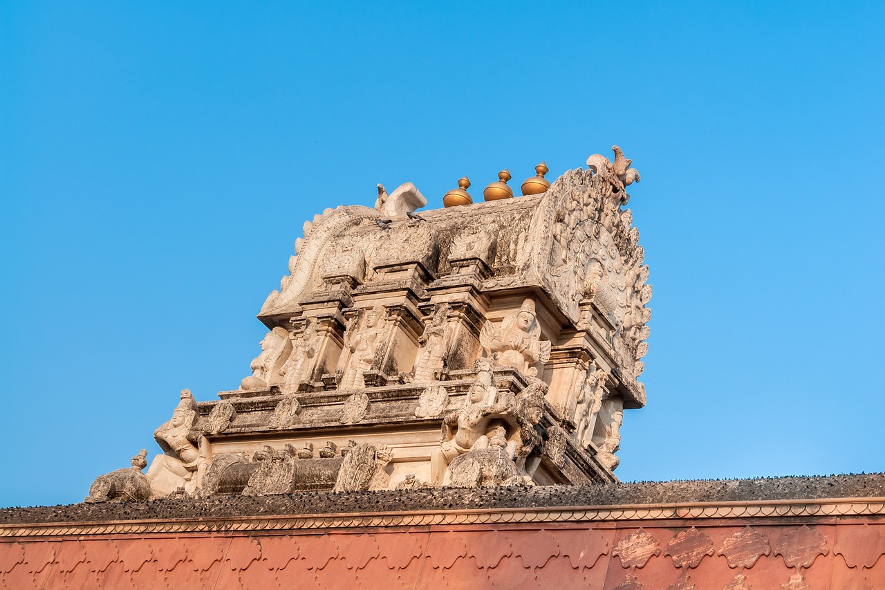 temple in vrindavan top decoration free photo