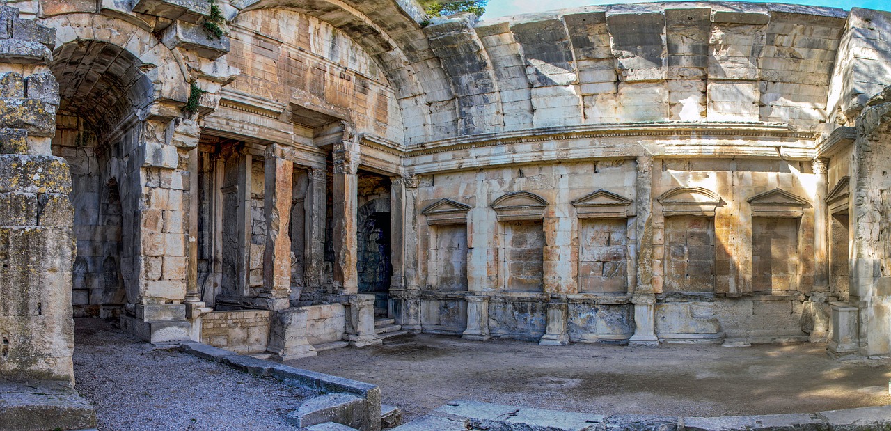 temple of diana  garden of the fountain  nimes free photo