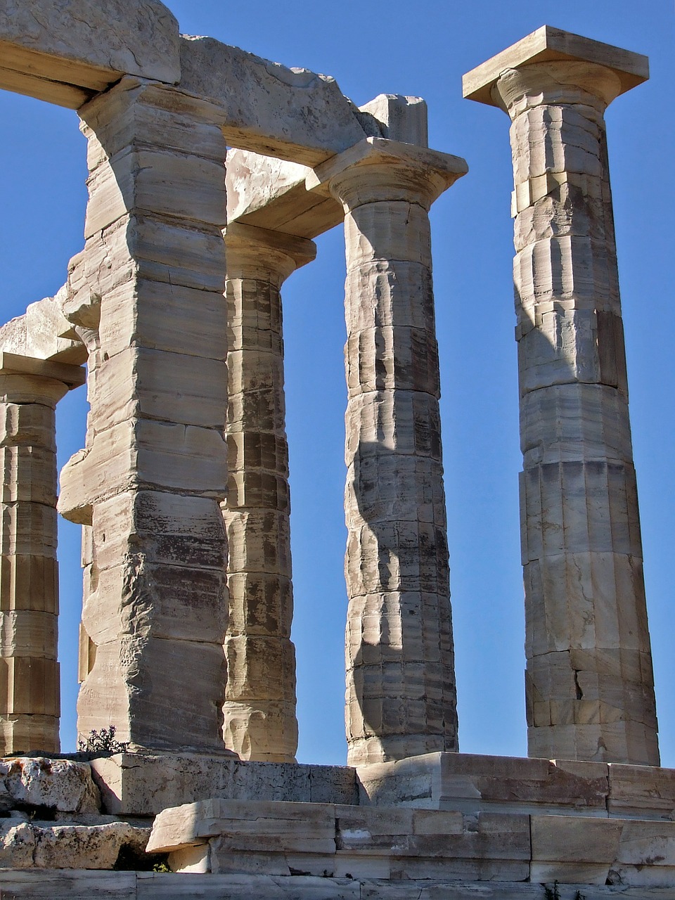 temple of poseidon ancient greek free photo