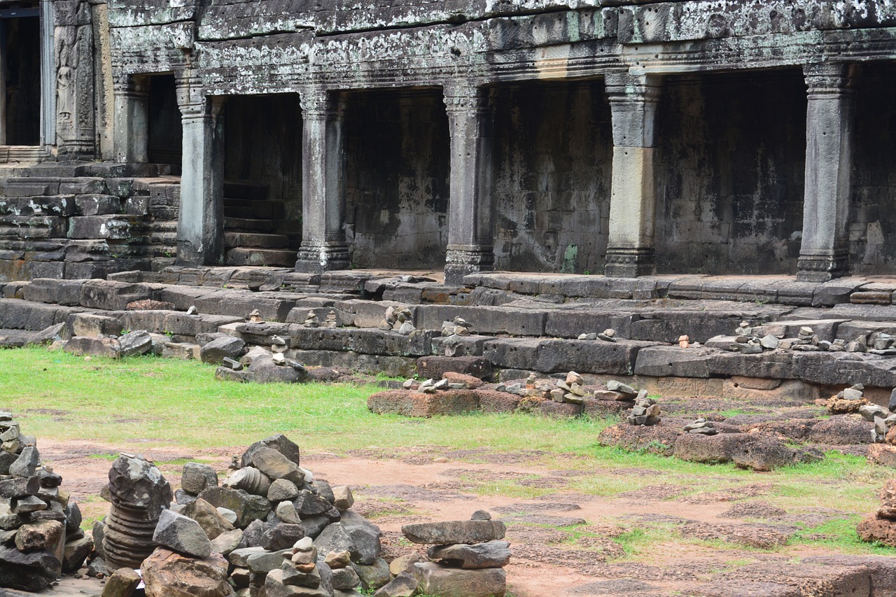 temples of angkor architecture building free photo