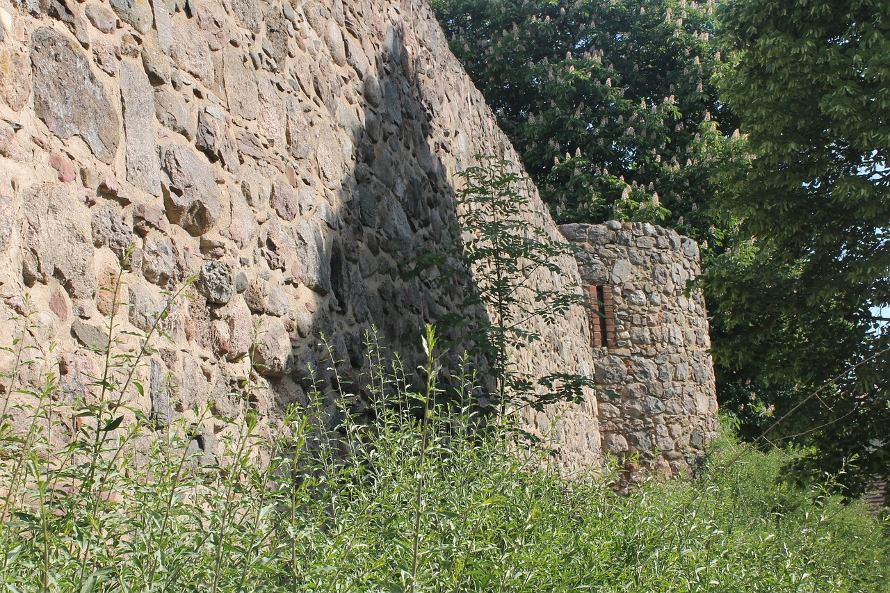 templin city wall masonry free photo