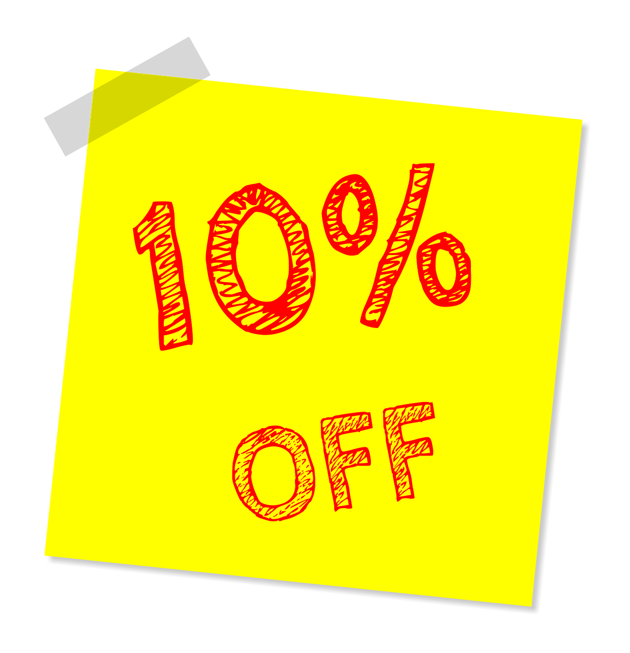 ten percent off discount sale free photo