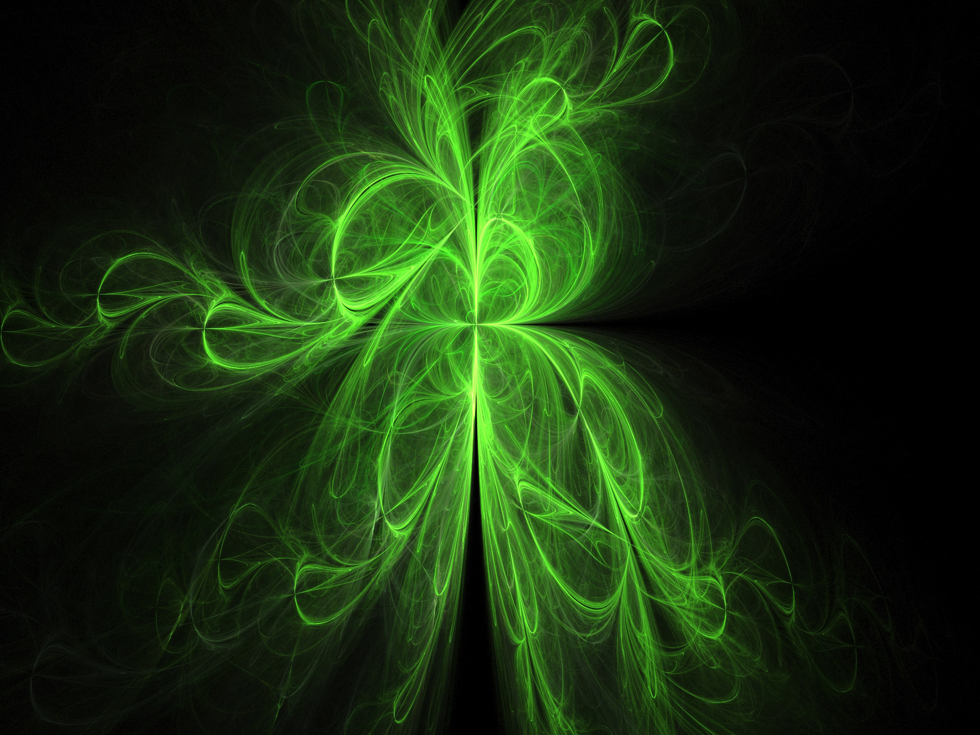 green tendrils fractal free photo