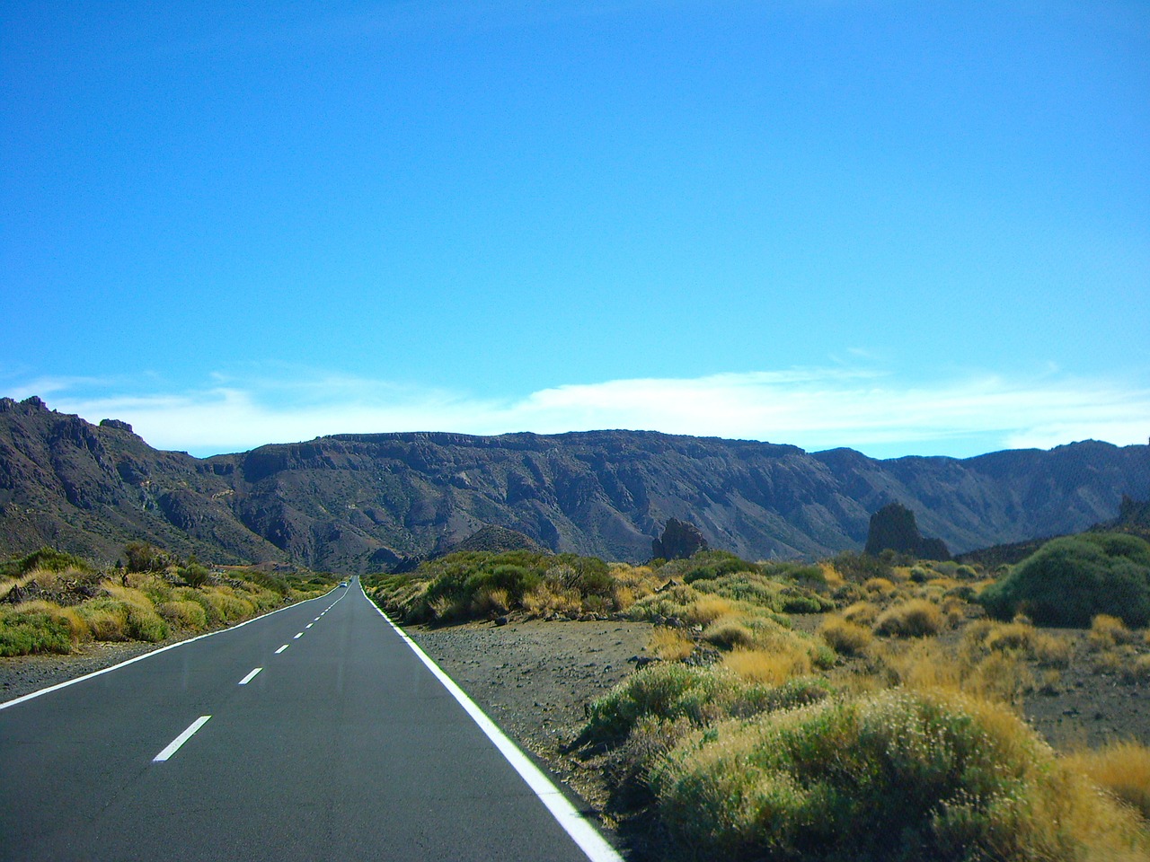 tenerife road nature free photo