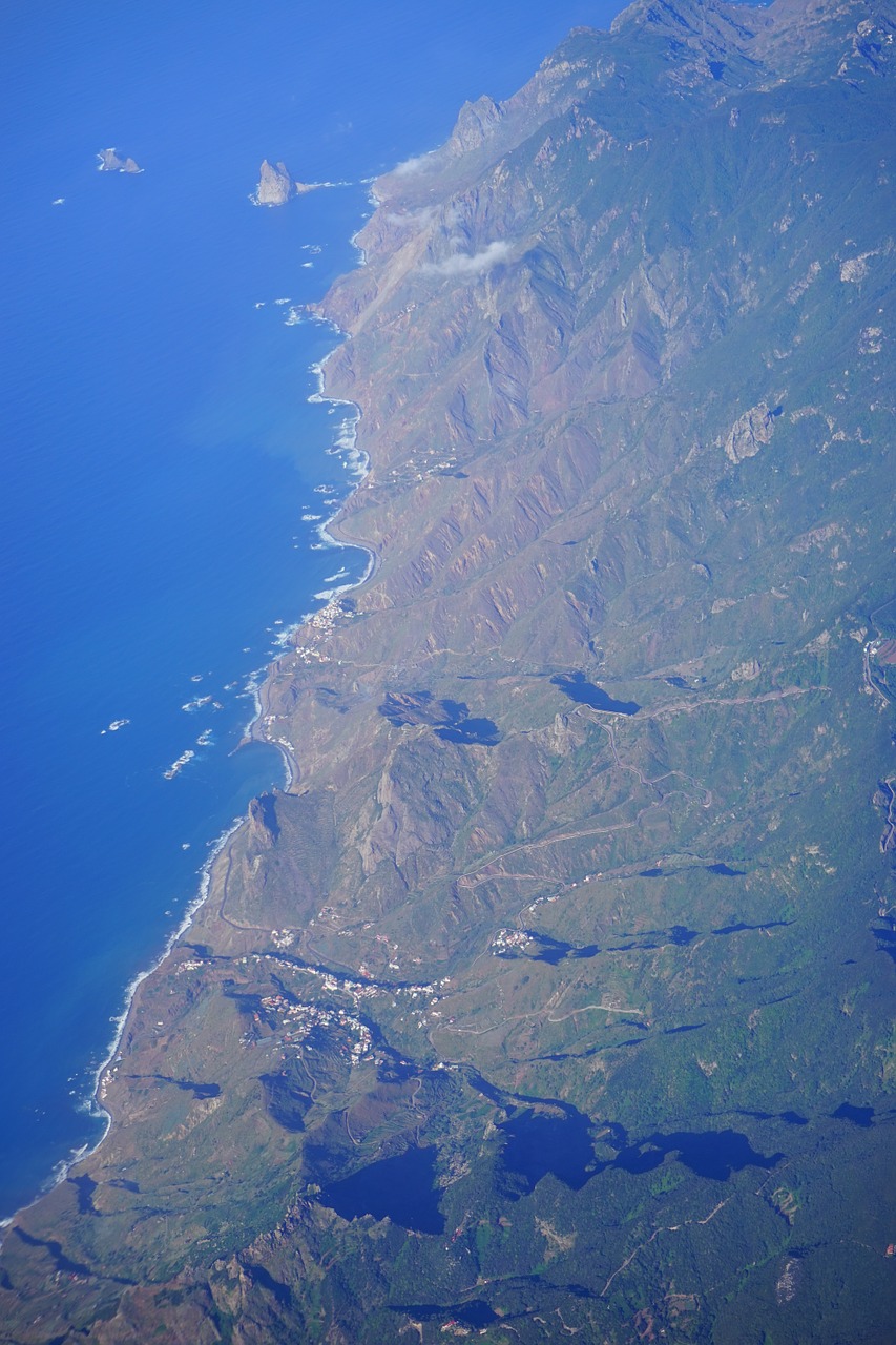 tenerife aerial view anaga mountains free photo