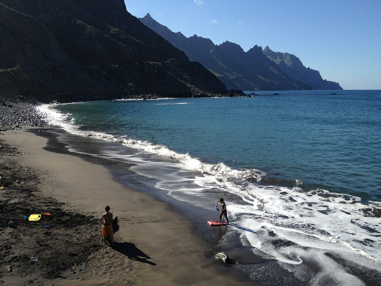 tenerife beach mountains free photo