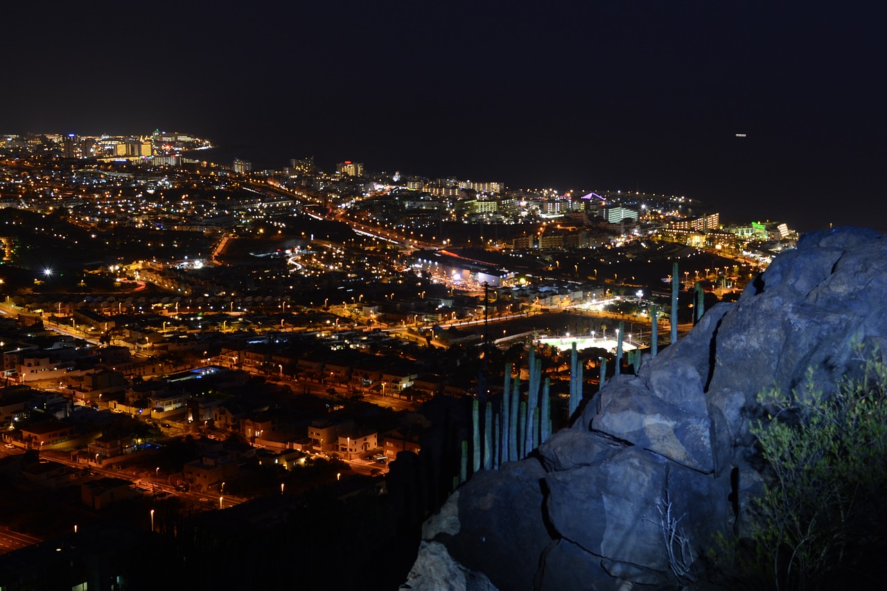 tenerife night long exposure free photo