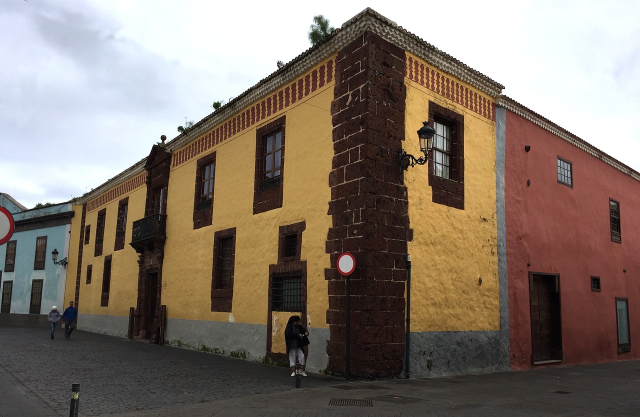 tenerife building color free photo