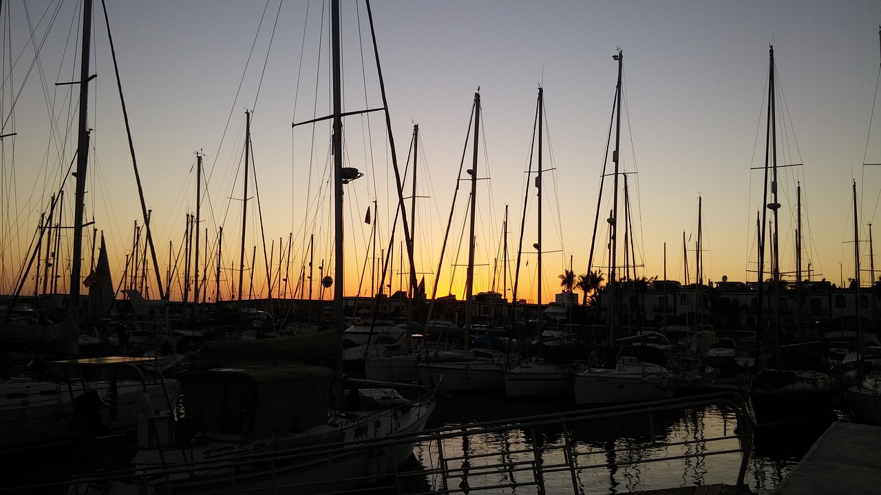 tennerifie boats sunset free photo