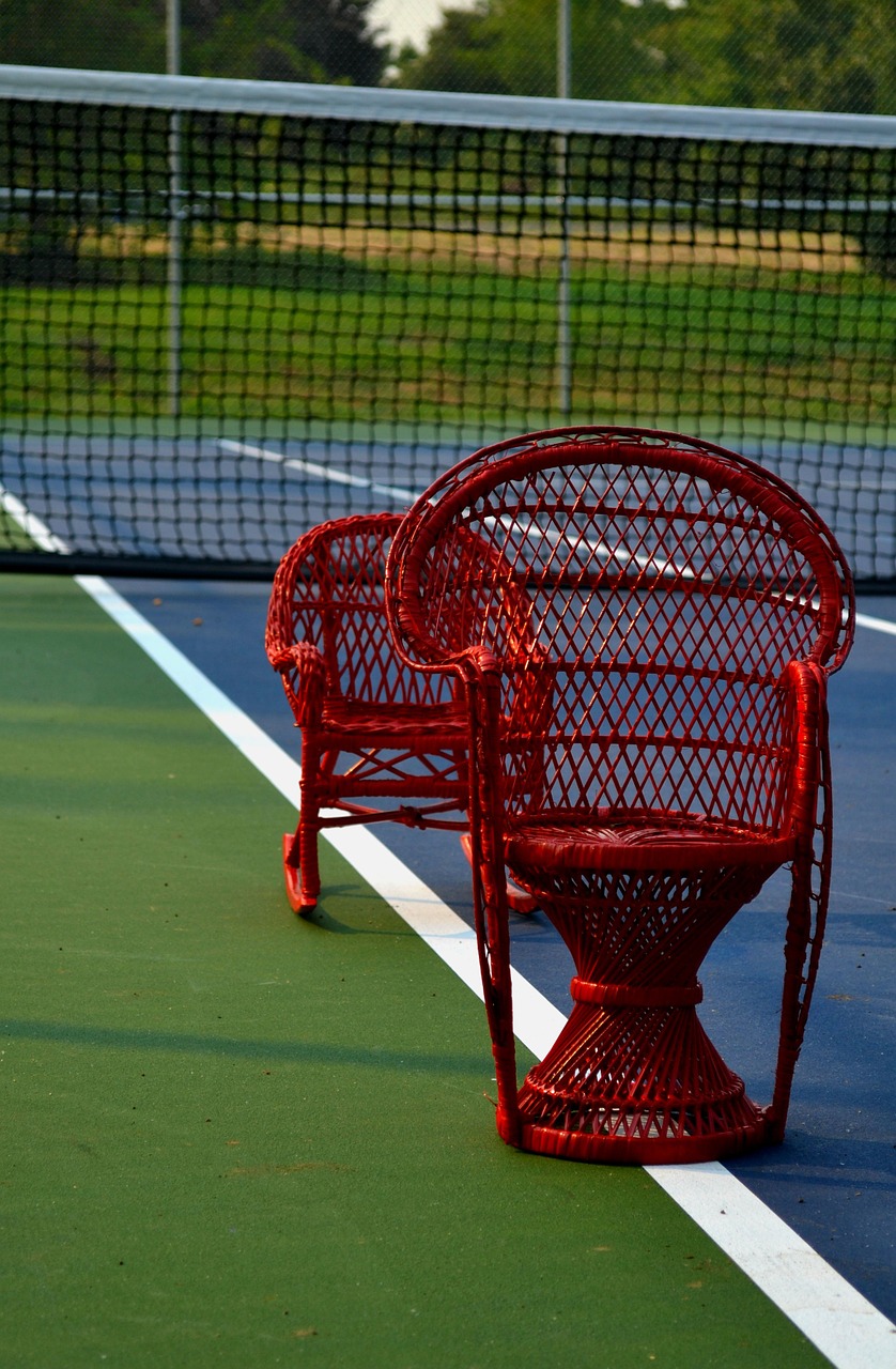 tennis red chair free photo