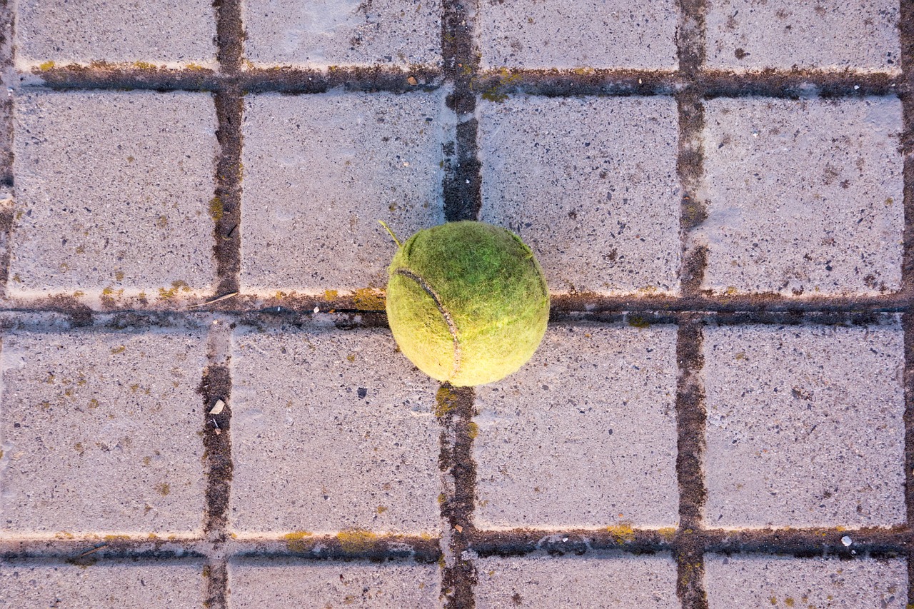 tennis ball centered free photo