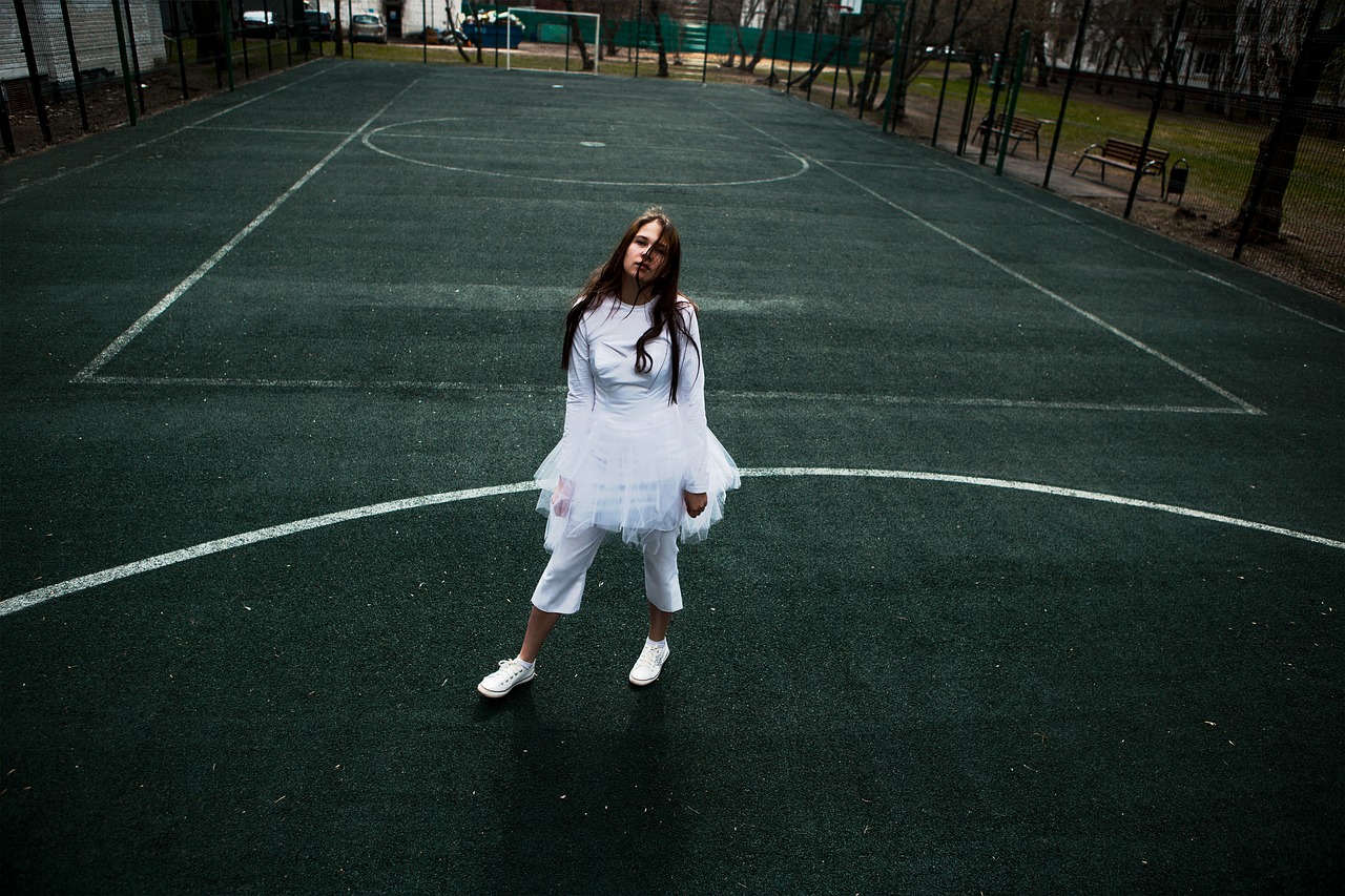 tennis court girl ballet free photo