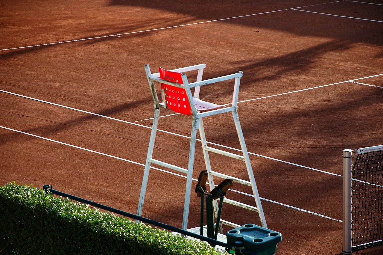 tennis court referee chair free photo