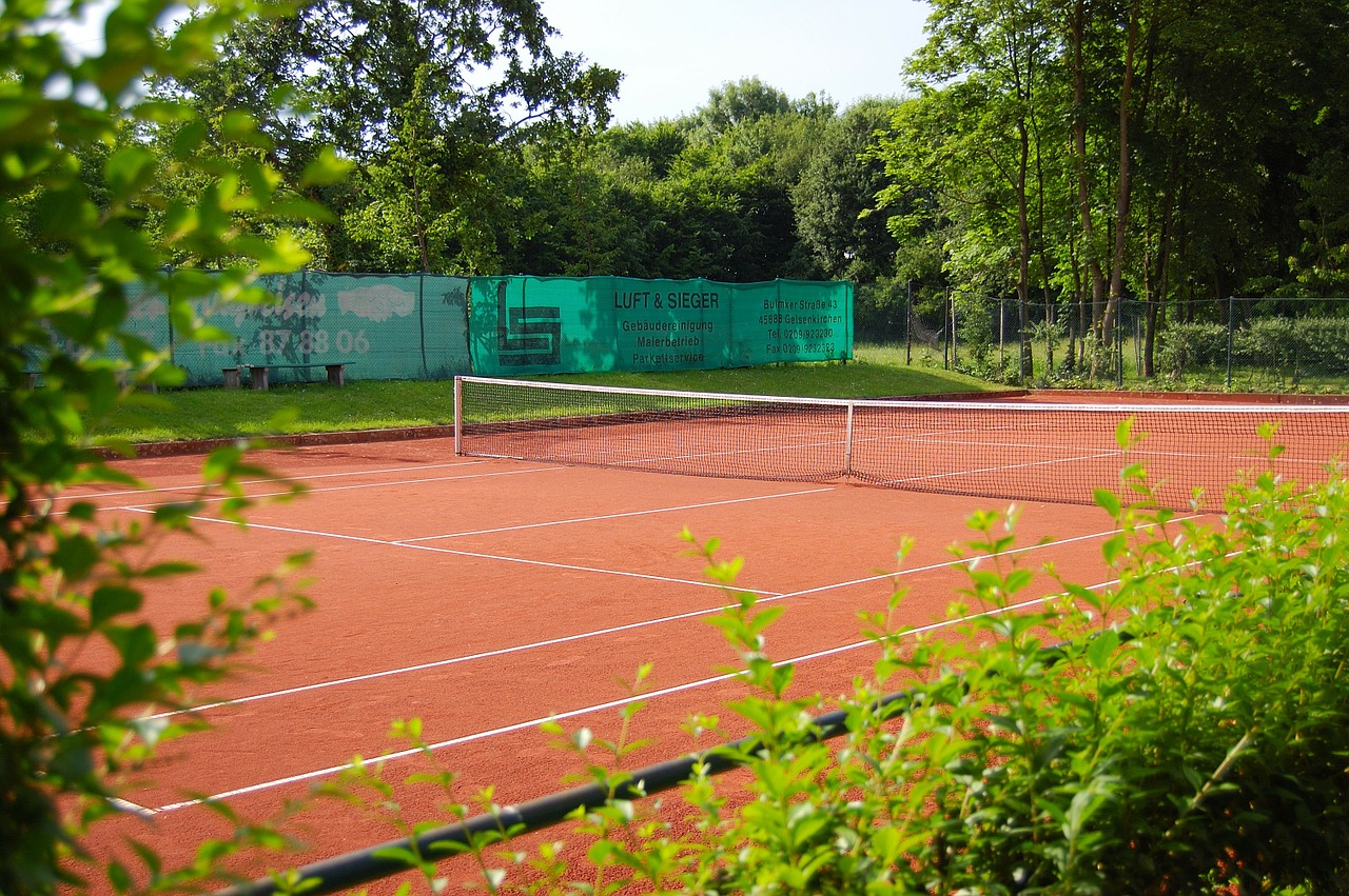 tennis court tennis roter sand free photo