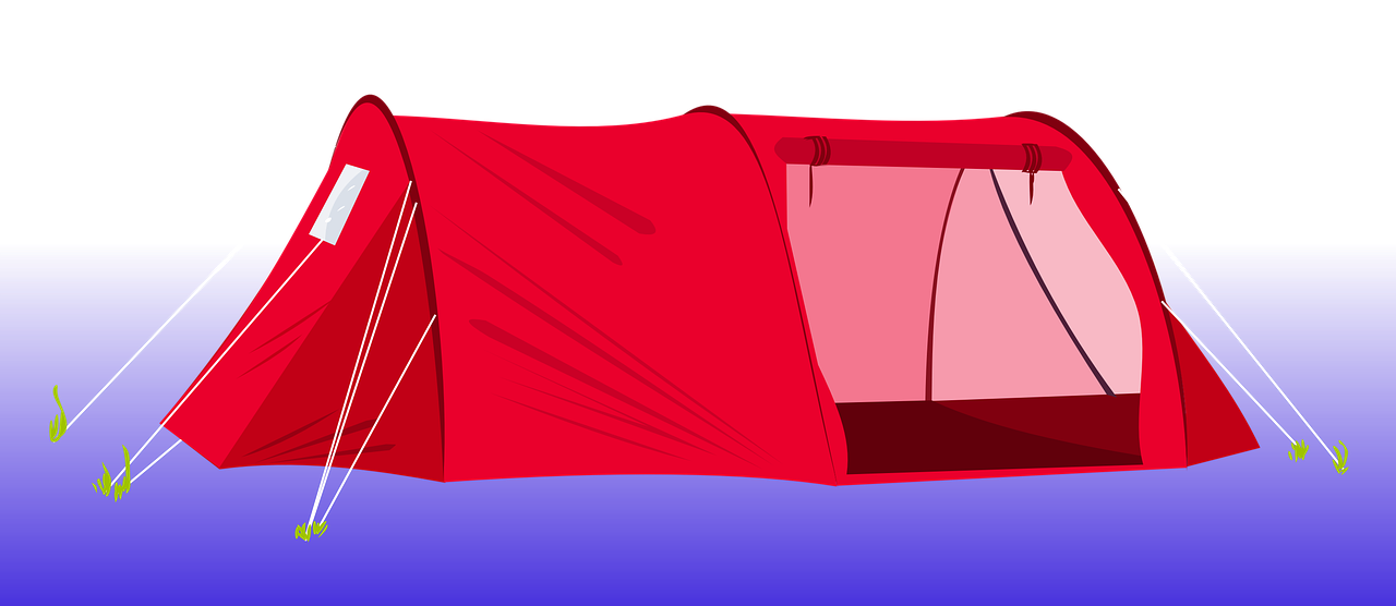 tent camping red free photo