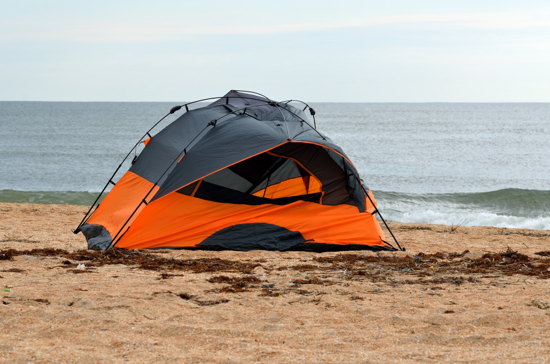 tent camping beach free photo