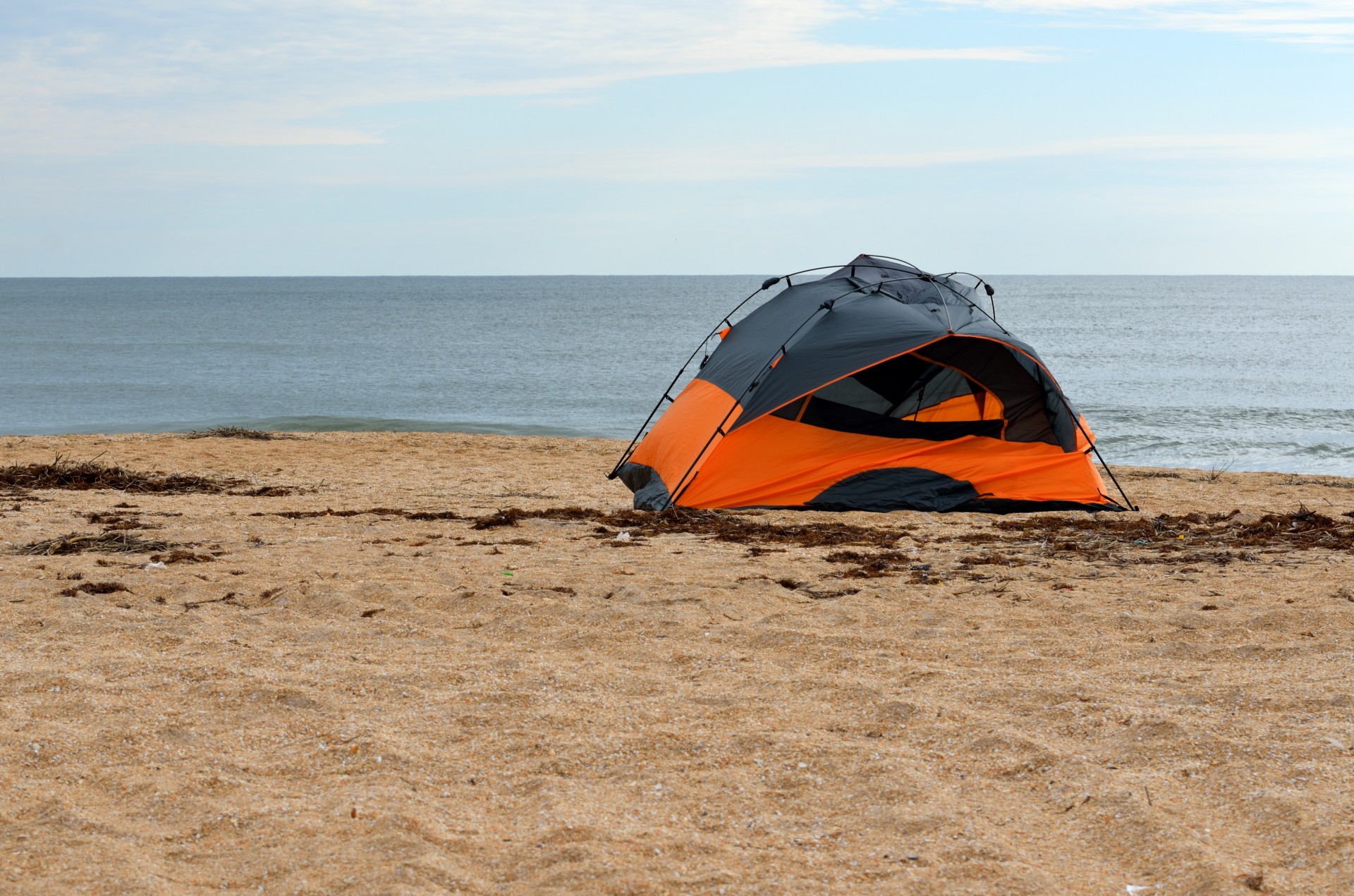 tent camping beach free photo