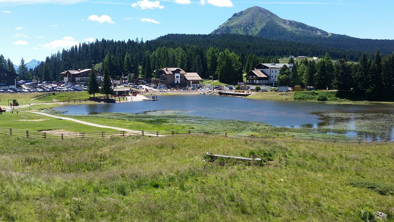 terme pond alpine landscape free photo