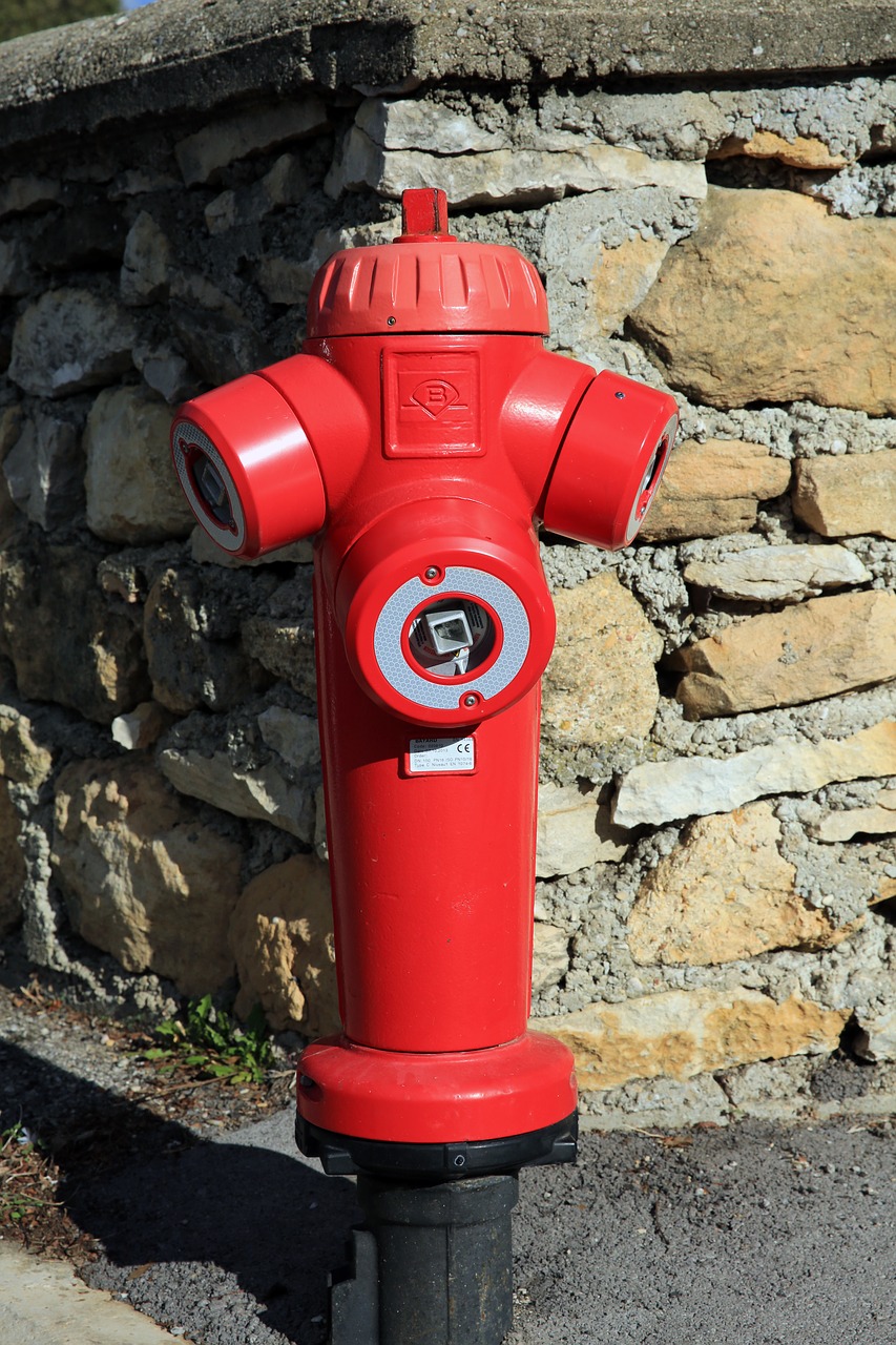 terminal fire urban furniture red free photo