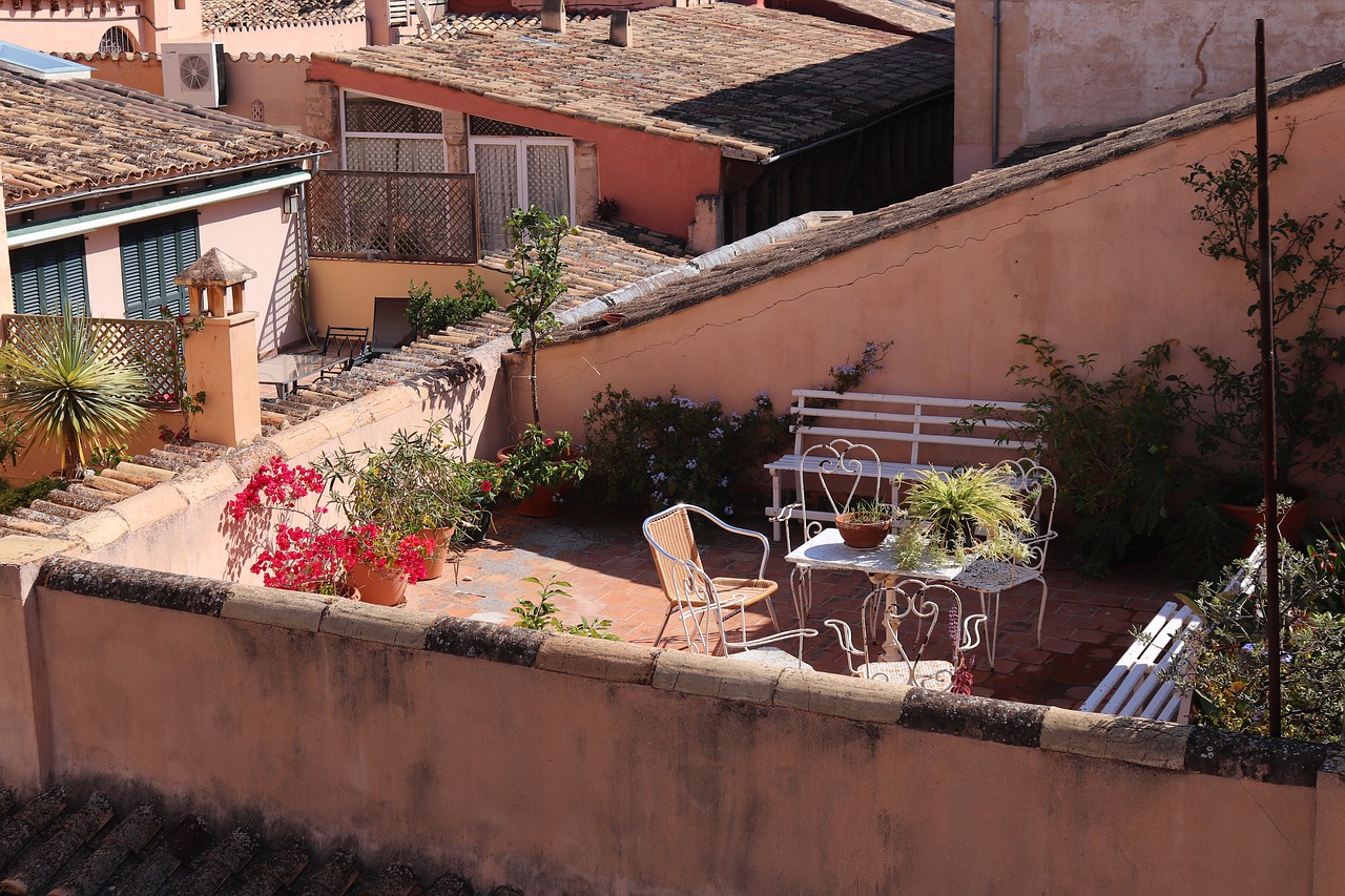 terrace mediterranean roof terrace free photo