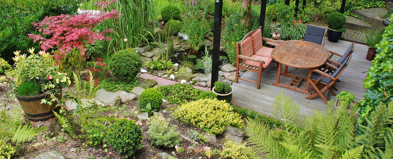 terrace garden garden design free photo
