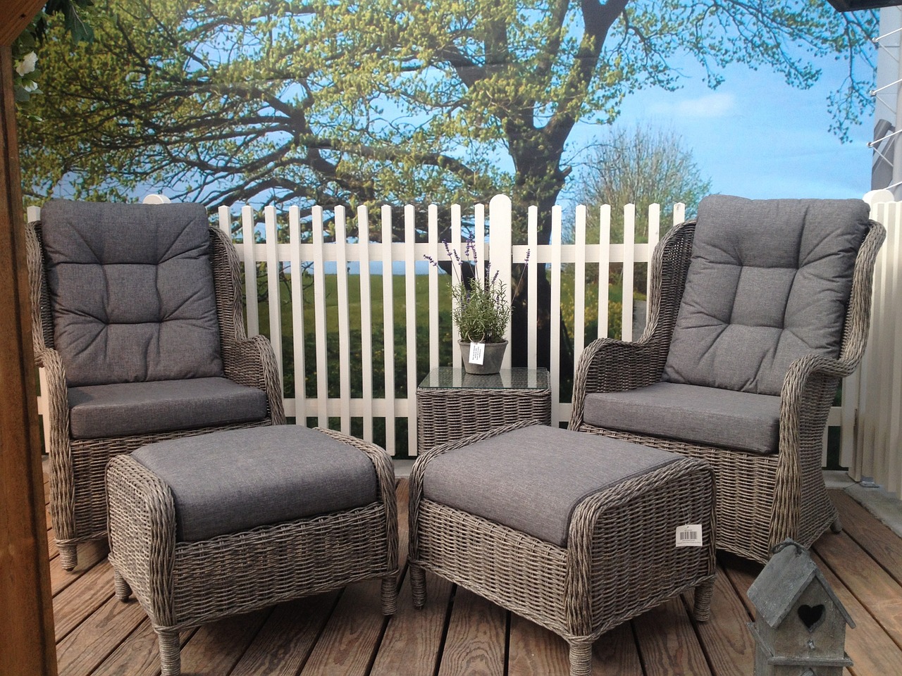 terrace garden furniture free photo