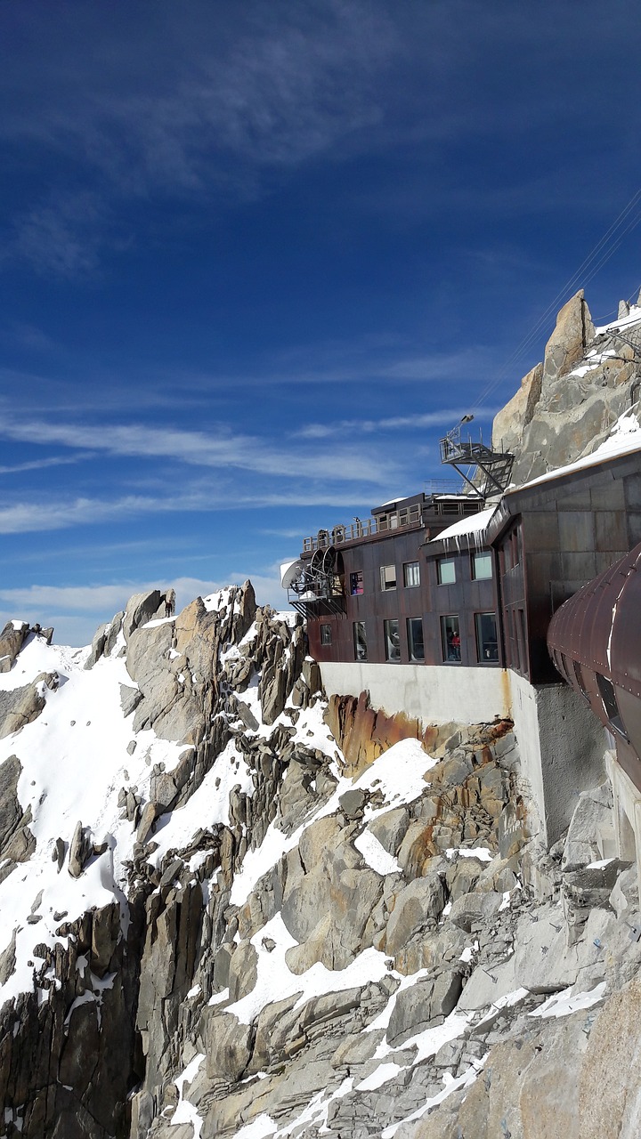 terrace mont blanc aiguille du midi chamonix free photo