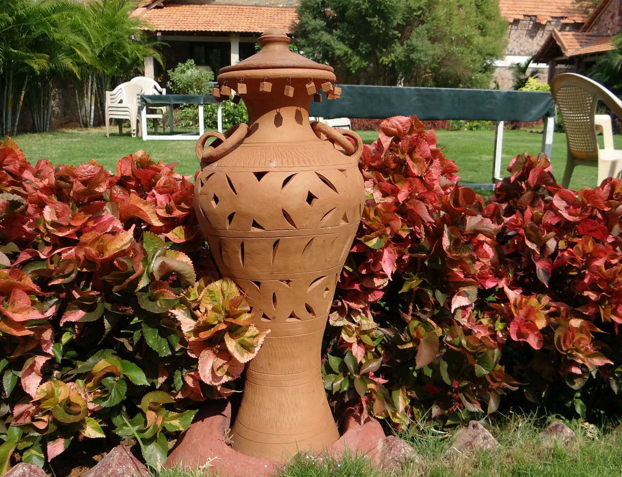 terracotta garden urn free photo