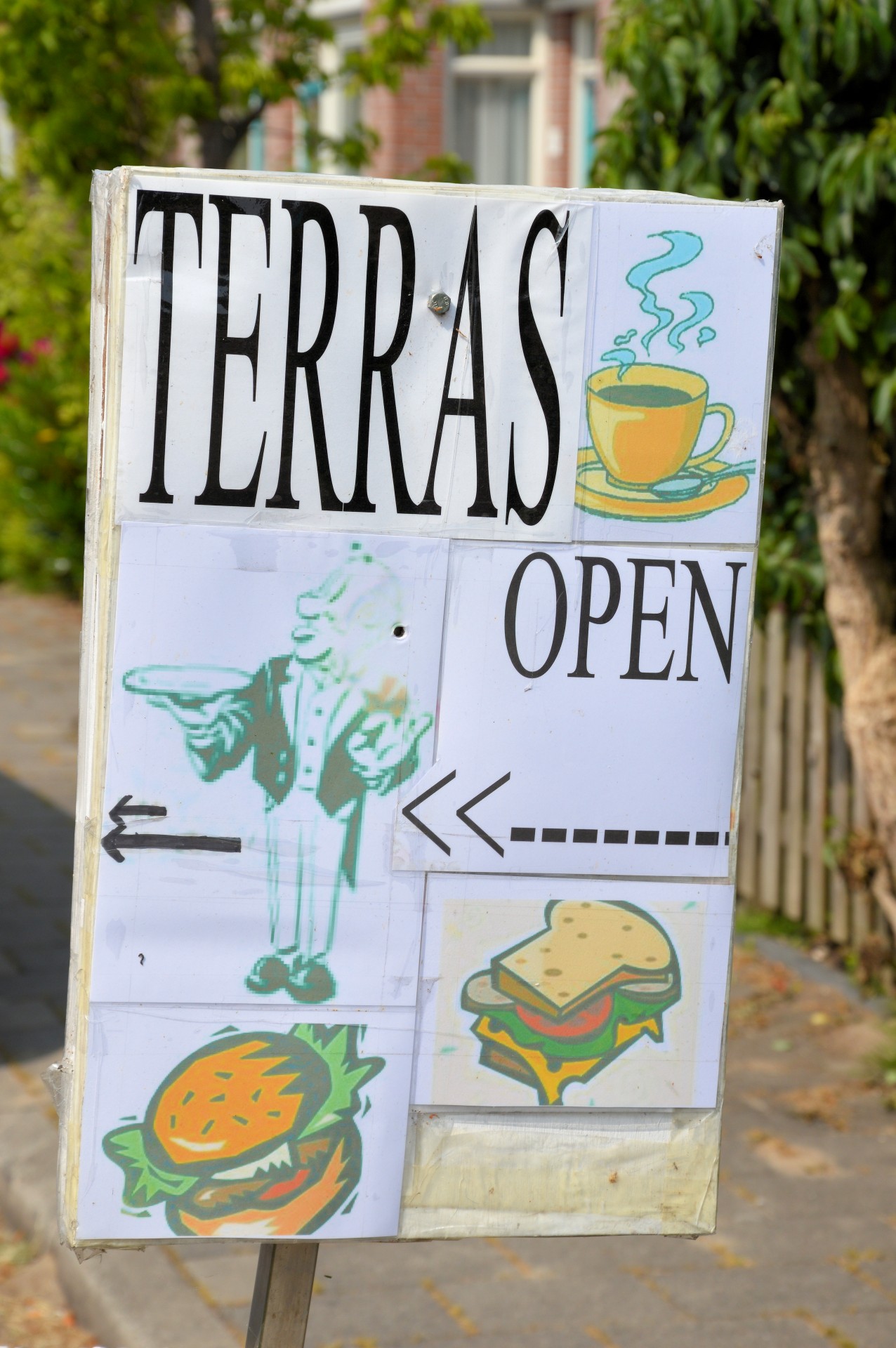 terrace advertising food free photo