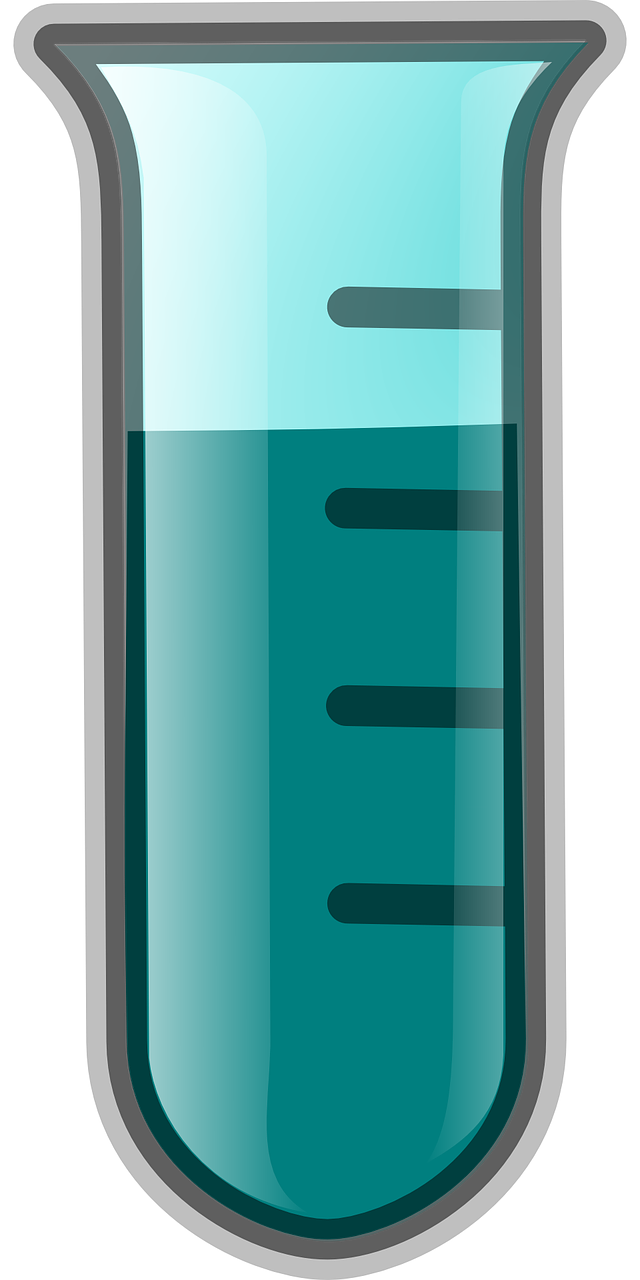 test tube liquid blue free photo
