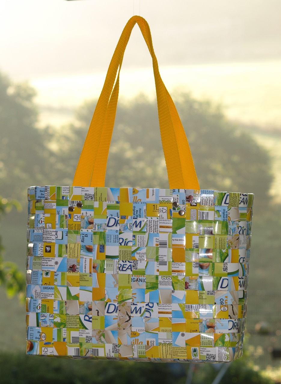 bag recycle woven free photo