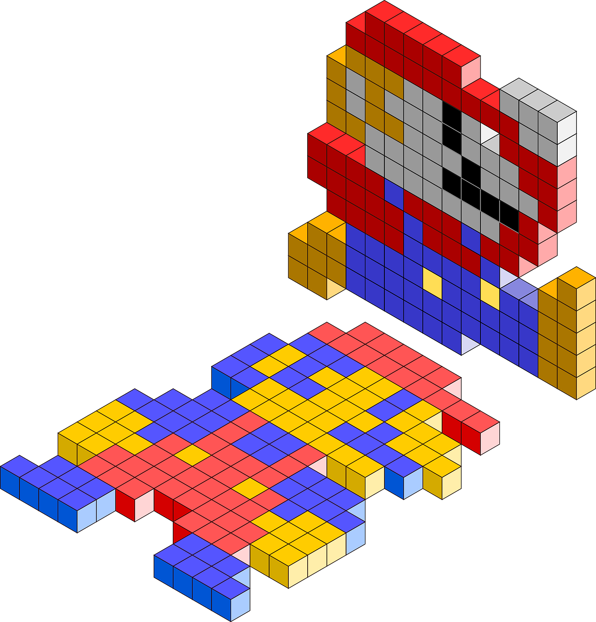 tetris pixel 3d free photo