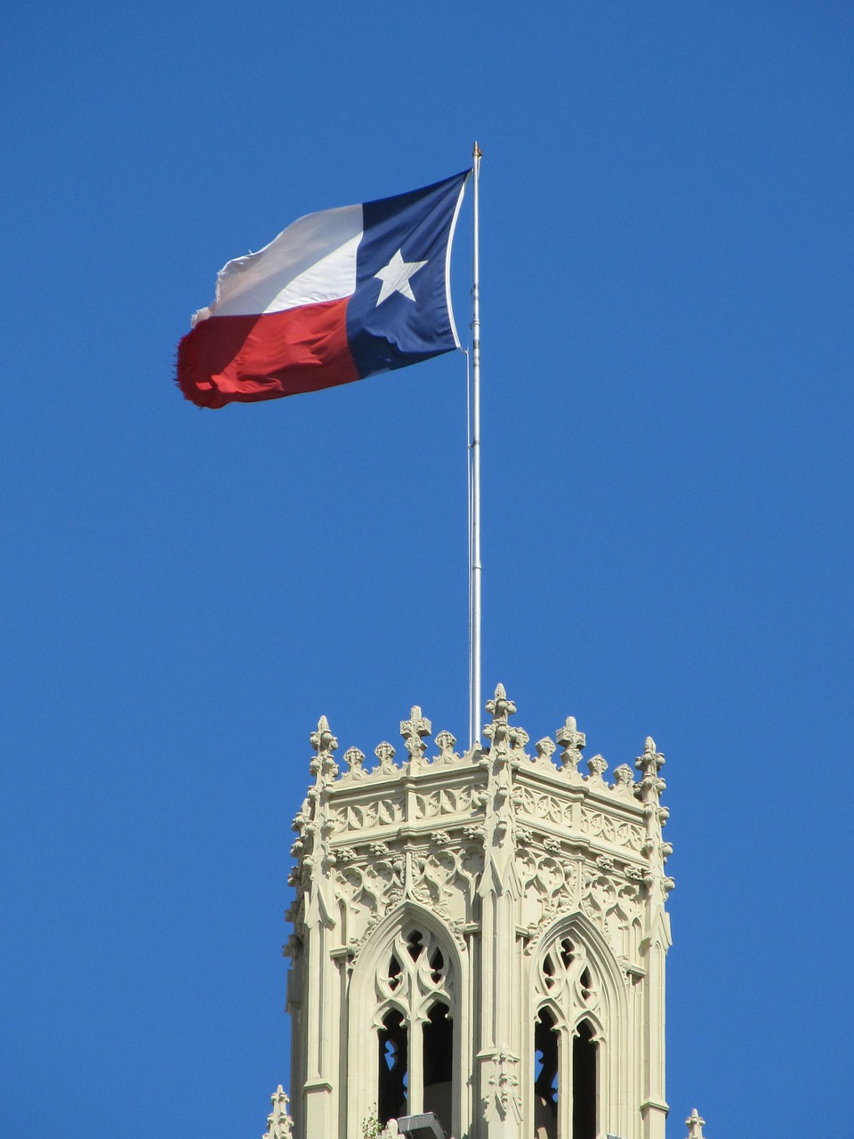 texas state flag waving emily morgan hotel free photo